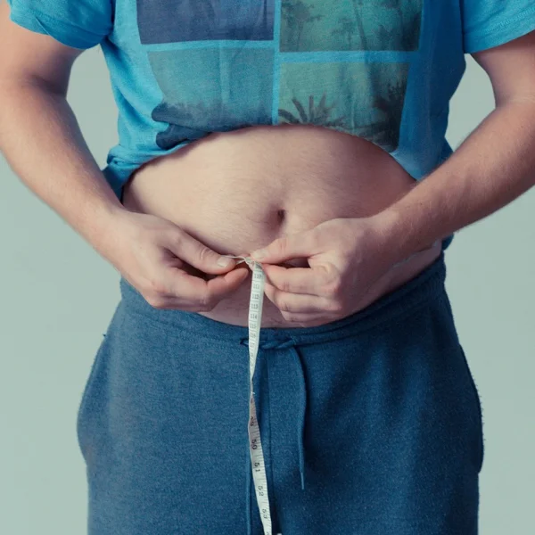 free weight slimming person stock photo